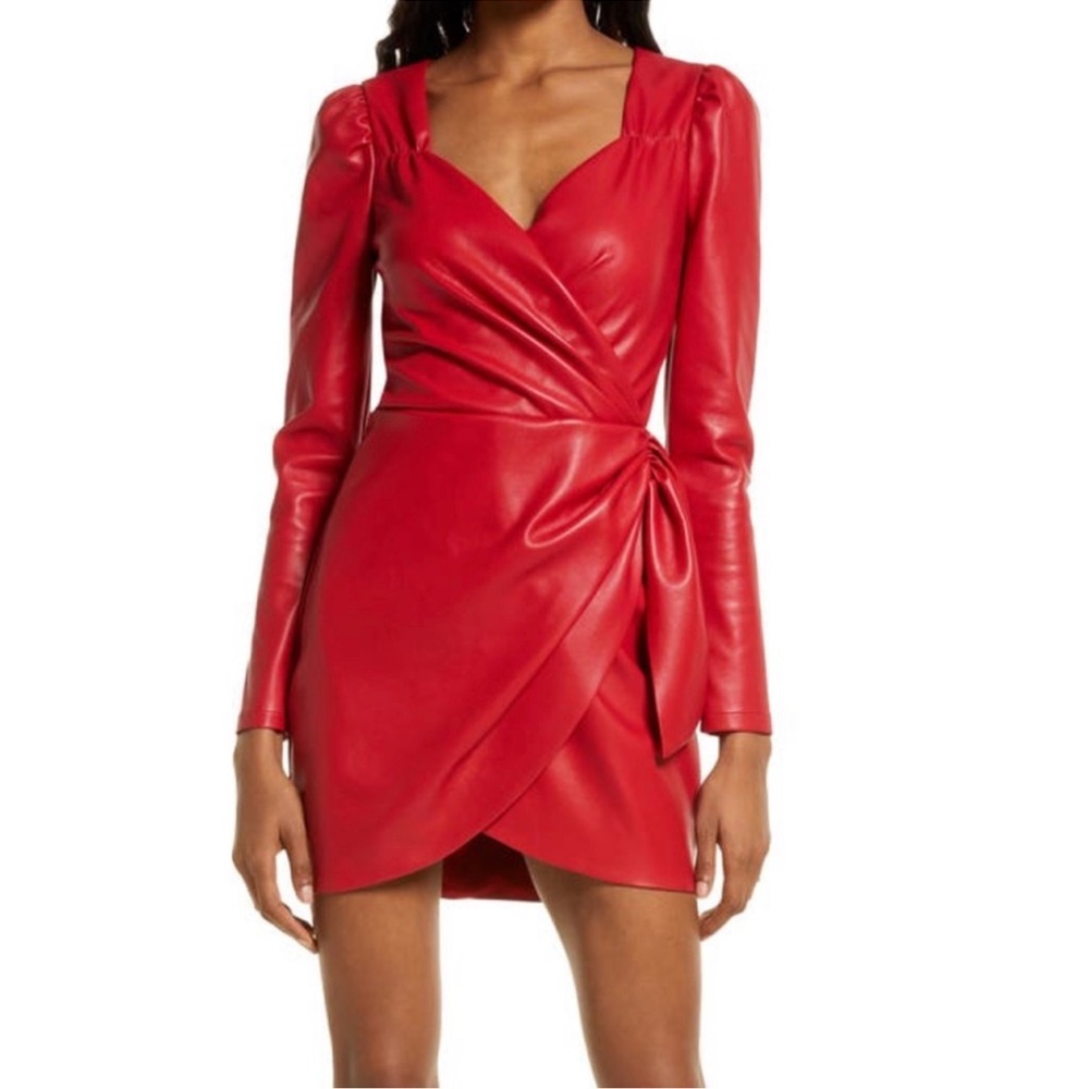 Saylor Red Leather Dress
